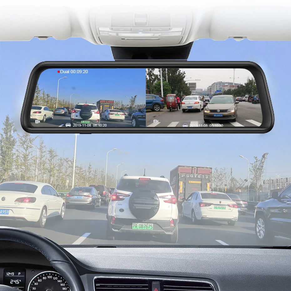 12 inch IPS Rearview Mirror 4G Car DVR Camera GPS Navigation Android 8.1 ADAS 8 Core Dual 1080P Waterproof Car DVR Dash Camera