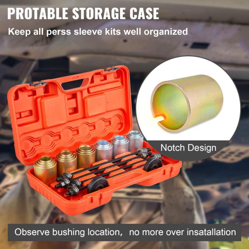 26pcs Professional Bearing Installation Tool Set for Cars, LCV & HGV Engines - Durable Steel Sleeve Kit for Easy Removal and Insertion